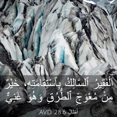 Picture 03 - أَمْثَالٌ 28:6 AVD - اَلْفَقِيرُ ٱلسَّالِكُ - Bible Verse Picture