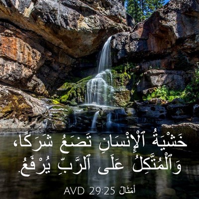 Picture 03 - أَمْثَالٌ 29:25 AVD - خَشْيَةُ ٱلْإِنْسَانِ - Bible Verse Picture