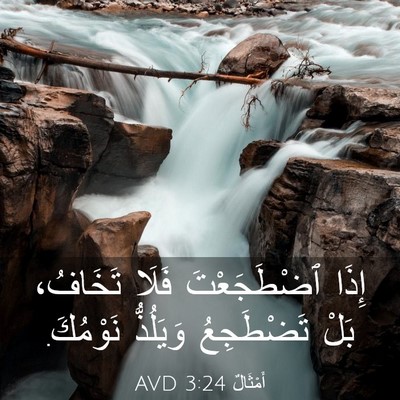Picture 03 - أَمْثَالٌ 3:24 AVD - إِذَا ٱضْطَجَعْتَ فَلَا - Bible Verse Picture