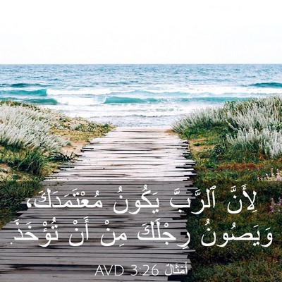 Picture 03 - أَمْثَالٌ 3:26 AVD - لِأَنَّ ٱلرَّبَّ يَكُونُ - Bible Verse Picture