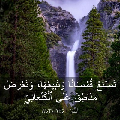 Picture 03 - أَمْثَالٌ 31:24 AVD - تَصْنَعُ قُمْصَانًا - Bible Verse Picture