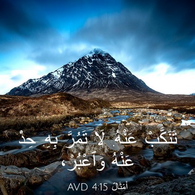 Picture 03 - أَمْثَالٌ 4:15 AVD - تَنَكَّبْ عَنْهُ. لَا - Bible Verse Picture