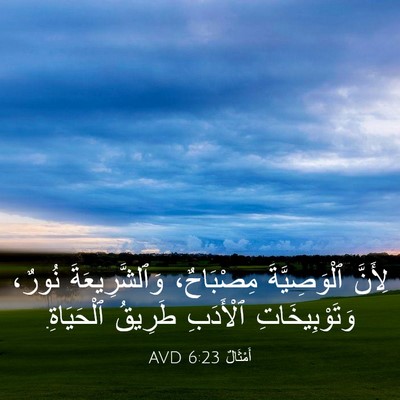 Picture 03 - أَمْثَالٌ 6:23 AVD - لِأَنَّ ٱلْوَصِيَّةَ - Bible Verse Picture