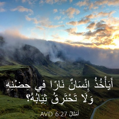 Picture 03 - أَمْثَالٌ 6:27 AVD - أَيَأْخُذُ إِنْسَانٌ - Bible Verse Picture