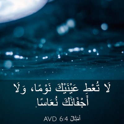 Picture 03 - أَمْثَالٌ 6:4 AVD - لَا تُعْطِ عَيْنَيْكَ - Bible Verse Picture