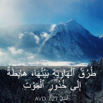 Picture 03 - أَمْثَالٌ 7:27 AVD - طُرُقُ ٱلْهَاوِيَةِ - Bible Verse Picture