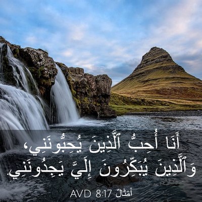 Picture 03 - أَمْثَالٌ 8:17 AVD - أَنَا أُحِبُّ ٱلَّذِينَ - Bible Verse Picture