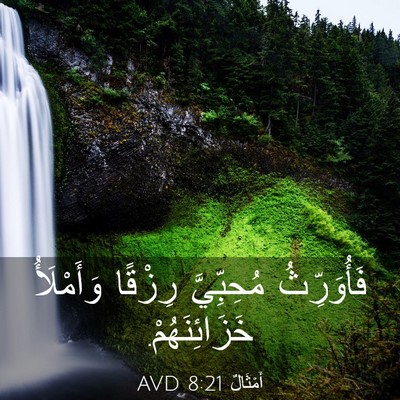 Picture 03 - أَمْثَالٌ 8:21 AVD - فَأُوَرِّثُ مُحِبِّيَّ - Bible Verse Picture