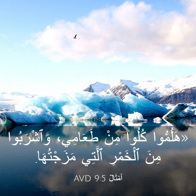Picture 03 - أَمْثَالٌ 9:5 AVD - «هَلُمُّوا كُلُوا مِنْ - Bible Verse Picture