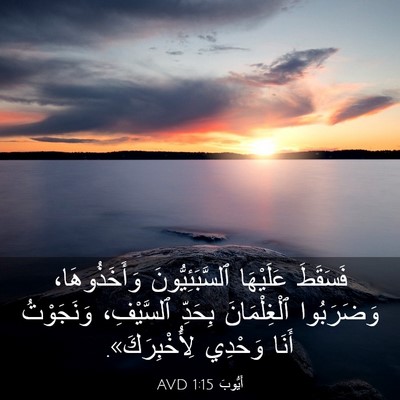 Picture 03 - أَيُّوبَ 1:15 AVD - فَسَقَطَ عَلَيْهَا - Bible Verse Picture