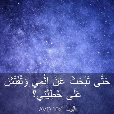 Picture 03 - أَيُّوبَ 10:6 AVD - حَتَّى تَبْحَثَ عَنْ - Bible Verse Picture
