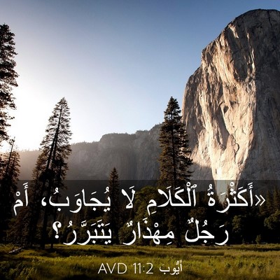 Picture 03 - أَيُّوبَ 11:2 AVD - «أَكَثْرَةُ ٱلْكَلَامِ - Bible Verse Picture