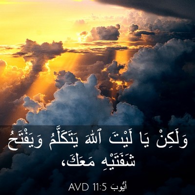 Picture 03 - أَيُّوبَ 11:5 AVD - وَلَكِنْ يَا لَيْتَ ٱللهَ - Bible Verse Picture