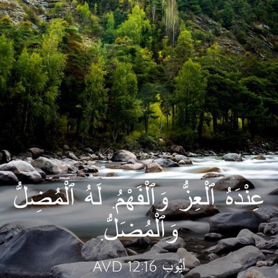 Picture 03 - أَيُّوبَ 12:16 AVD - عِنْدَهُ ٱلْعِزُّ - Bible Verse Picture