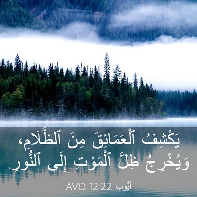 Picture 03 - أَيُّوبَ 12:22 AVD - يَكْشِفُ ٱلْعَمَائِقَ - Bible Verse Picture
