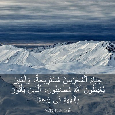 Picture 03 - أَيُّوبَ 12:6 AVD - خِيَامُ ٱلْمُخَرِّبِينَ - Bible Verse Picture