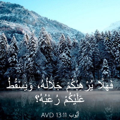 Picture 03 - أَيُّوبَ 13:11 AVD - فَهَلَّا يُرْهِبُكُمْ - Bible Verse Picture