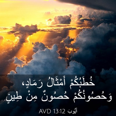 Picture 03 - أَيُّوبَ 13:12 AVD - خُطَبُكُمْ أَمْثَالُ - Bible Verse Picture