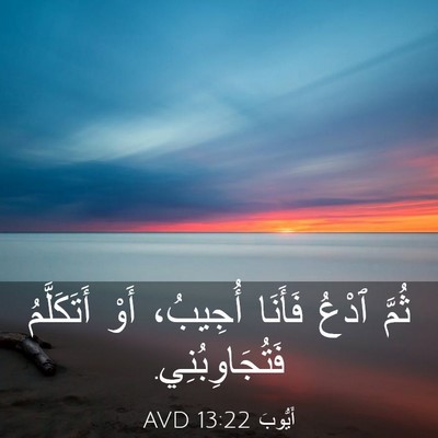 Picture 03 - أَيُّوبَ 13:22 AVD - ثُمَّ ٱدْعُ فَأَنَا - Bible Verse Picture