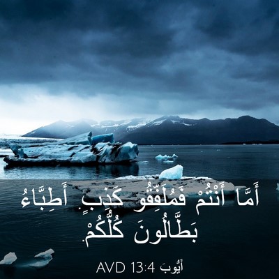 Picture 03 - أَيُّوبَ 13:4 AVD - أَمَّا أَنْتُمْ - Bible Verse Picture