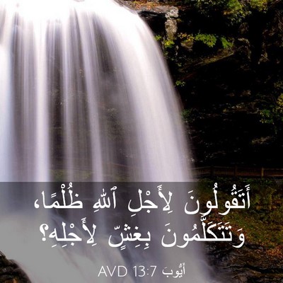 Picture 03 - أَيُّوبَ 13:7 AVD - أَتَقُولُونَ لِأَجْلِ - Bible Verse Picture