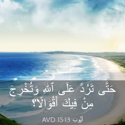 Picture 03 - أَيُّوبَ 15:13 AVD - حَتَّى تَرُدَّ عَلَى ٱللهِ - Bible Verse Picture