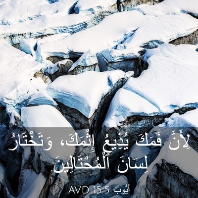 Picture 03 - أَيُّوبَ 15:5 AVD - لِأَنَّ فَمَكَ يُذِيعُ - Bible Verse Picture