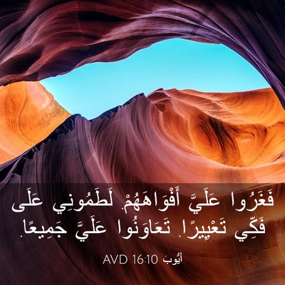 Picture 03 - أَيُّوبَ 16:10 AVD - فَغَرُوا عَلَيَّ - Bible Verse Picture