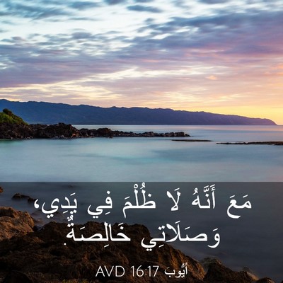 Picture 03 - أَيُّوبَ 16:17 AVD - مَعَ أَنَّهُ لَا ظُلْمَ - Bible Verse Picture