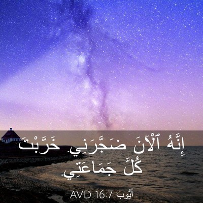 Picture 03 - أَيُّوبَ 16:7 AVD - إِنَّهُ ٱلْآنَ ضَجَّرَنِي. - Bible Verse Picture
