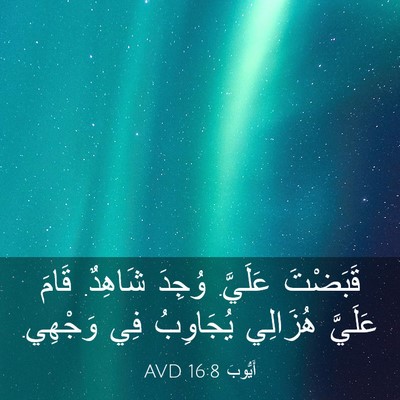 Picture 03 - أَيُّوبَ 16:8 AVD - قَبَضْتَ عَلَيَّ. وُجِدَ - Bible Verse Picture
