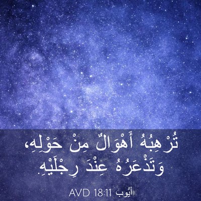 Picture 03 - أَيُّوبَ 18:11 AVD - تُرْهِبُهُ أَهْوَالٌ مِنْ - Bible Verse Picture