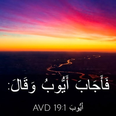 Picture 03 - أَيُّوبَ 19:1 AVD - فَأَجَابَ أَيُّوبُ - Bible Verse Picture