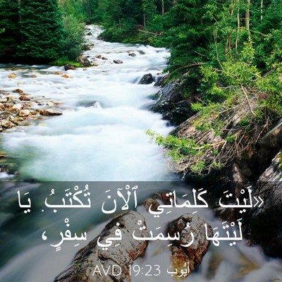 Picture 03 - أَيُّوبَ 19:23 AVD - «لَيْتَ كَلِمَاتِي ٱلْآنَ - Bible Verse Picture