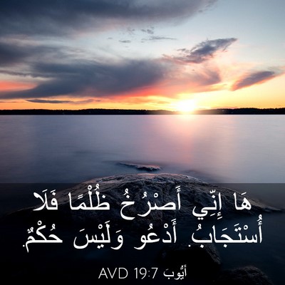 Picture 03 - أَيُّوبَ 19:7 AVD - هَا إِنِّي أَصْرُخُ - Bible Verse Picture