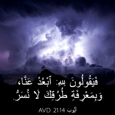 Picture 03 - أَيُّوبَ 21:14 AVD - فَيَقُولُونَ لِلهِ: - Bible Verse Picture