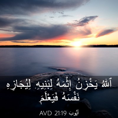 Picture 03 - أَيُّوبَ 21:19 AVD - ٱللهُ يَخْزِنُ إِثْمَهُ - Bible Verse Picture