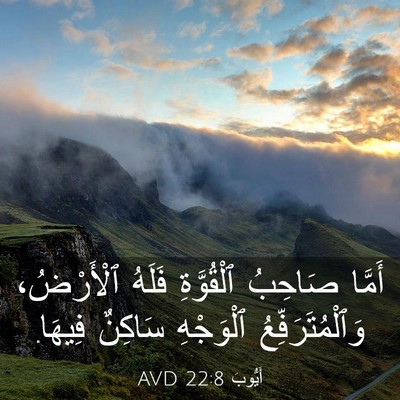 Picture 03 - أَيُّوبَ 22:8 AVD - أَمَّا صَاحِبُ ٱلْقُوَّةِ - Bible Verse Picture