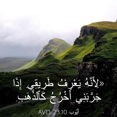 Picture 03 - أَيُّوبَ 23:10 AVD - «لِأَنَّهُ يَعْرِفُ - Bible Verse Picture