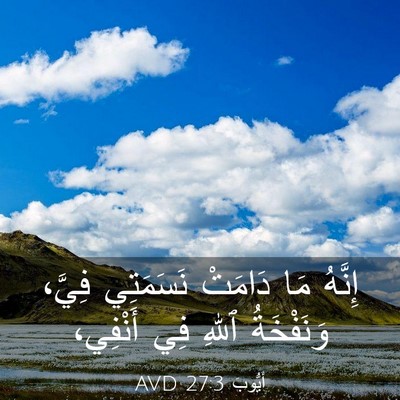 Picture 03 - أَيُّوبَ 27:3 AVD - إِنَّهُ مَا دَامَتْ - Bible Verse Picture