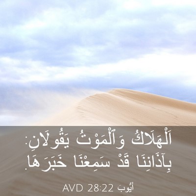 Picture 03 - أَيُّوبَ 28:22 AVD - اَلْهَلَاكُ وَٱلْمَوْتُ - Bible Verse Picture