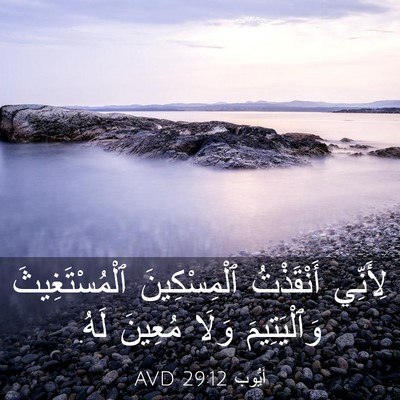 Picture 03 - أَيُّوبَ 29:12 AVD - لِأَنِّي أَنْقَذْتُ - Bible Verse Picture