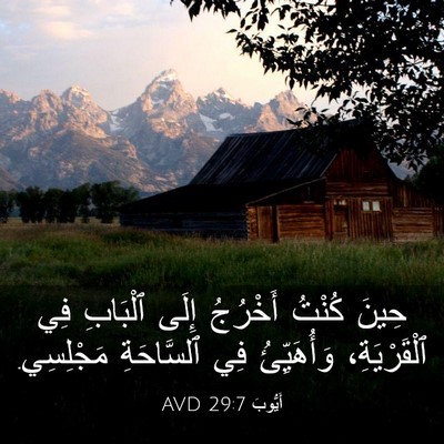 Picture 03 - أَيُّوبَ 29:7 AVD - حِينَ كُنْتُ أَخْرُجُ - Bible Verse Picture