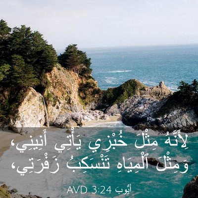 Picture 03 - أَيُّوبَ 3:24 AVD - لِأَنَّهُ مِثْلَ خُبْزِي - Bible Verse Picture