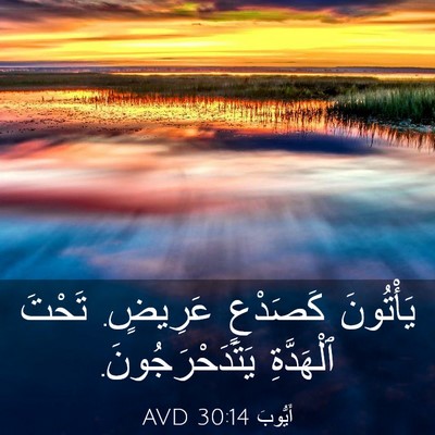 Picture 03 - أَيُّوبَ 30:14 AVD - يَأْتُونَ كَصَدْعٍ - Bible Verse Picture