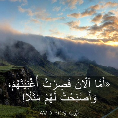 Picture 03 - أَيُّوبَ 30:9 AVD - «أَمَّا ٱلْآنَ فَصِرْتُ - Bible Verse Picture