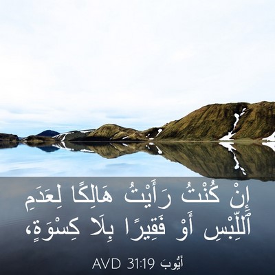 Picture 03 - أَيُّوبَ 31:19 AVD - إِنْ كُنْتُ رَأَيْتُ - Bible Verse Picture