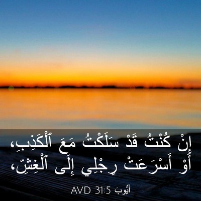 Picture 03 - أَيُّوبَ 31:5 AVD - إِنْ كُنْتُ قَدْ سَلَكْتُ - Bible Verse Picture
