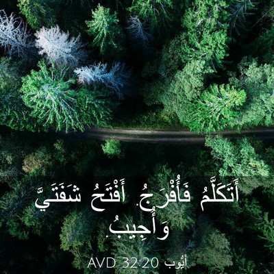 Picture 03 - أَيُّوبَ 32:20 AVD - أَتَكَلَّمُ فَأُفْرَجُ. - Bible Verse Picture