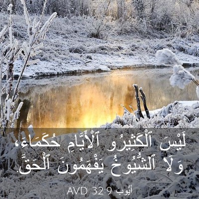 Picture 03 - أَيُّوبَ 32:9 AVD - لَيْسَ ٱلْكَثِيرُو - Bible Verse Picture